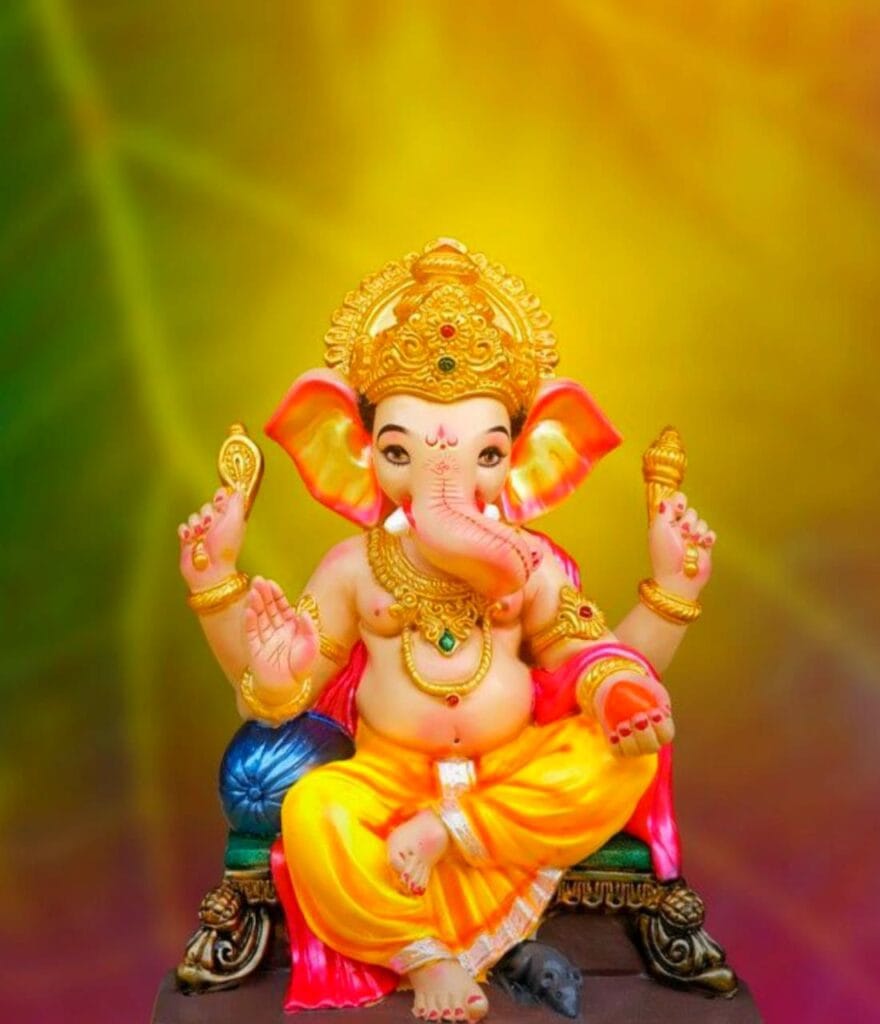 गणपति बप्पा मोरया संकष्ट चतुर्थी निमित्त सर्वाना मंगलमय शुभेच्छा मराठी पोस्टर 880x1024 1 ganesh chaturthi