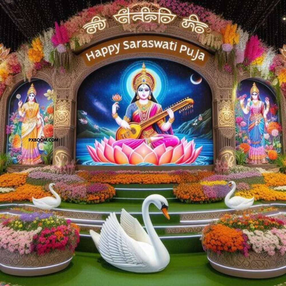 Happy Saraswati Puja Banner Poster Free Download 13 Happy Saraswati Puja