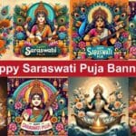 Happy Saraswati Puja Banner Poster Free Download