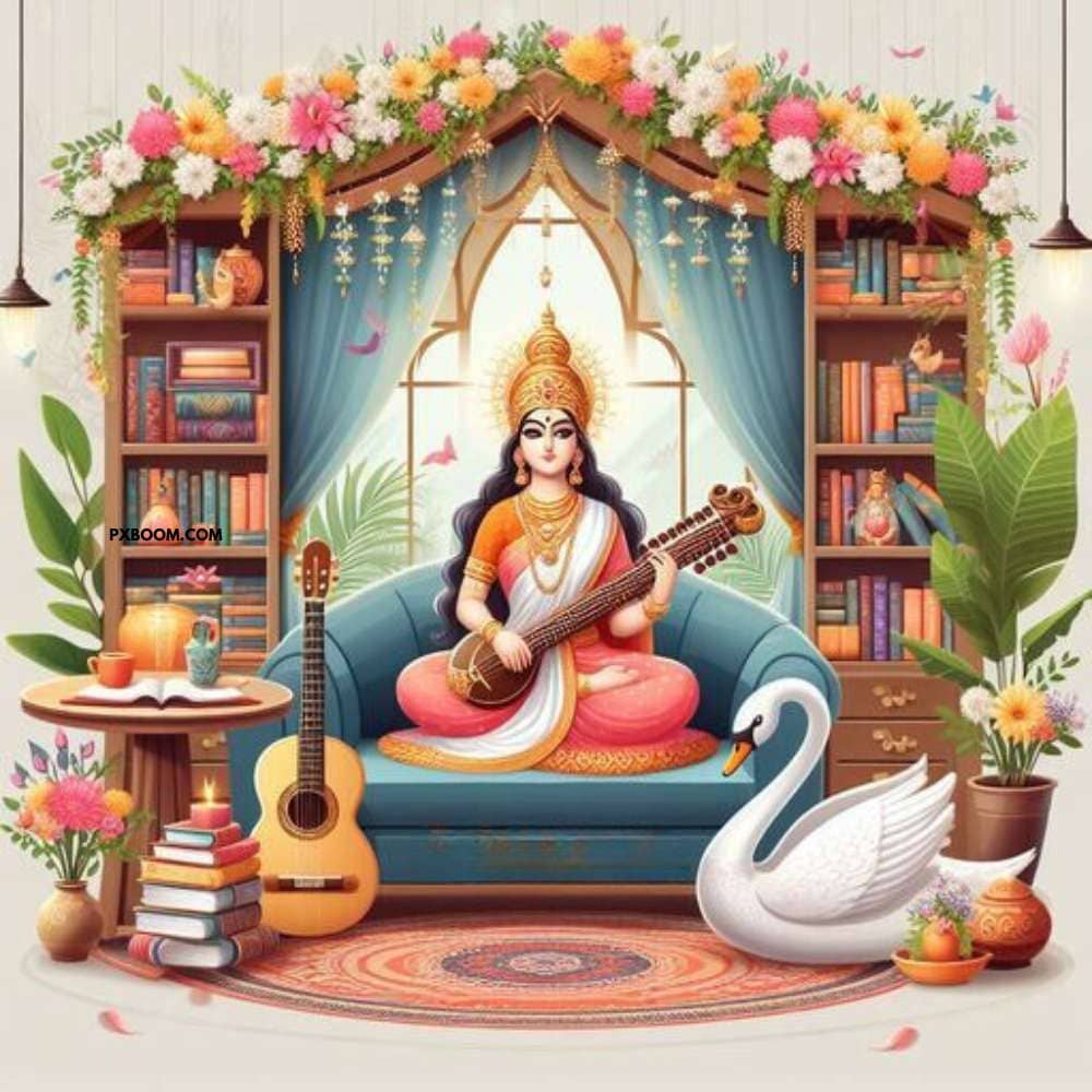 Happy Saraswati Puja Banner Poster Free Download 2 Happy Saraswati Puja