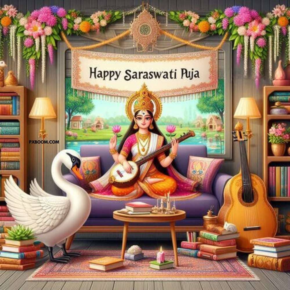 Happy Saraswati Puja Banner Poster Free Download 7 Happy Saraswati Puja