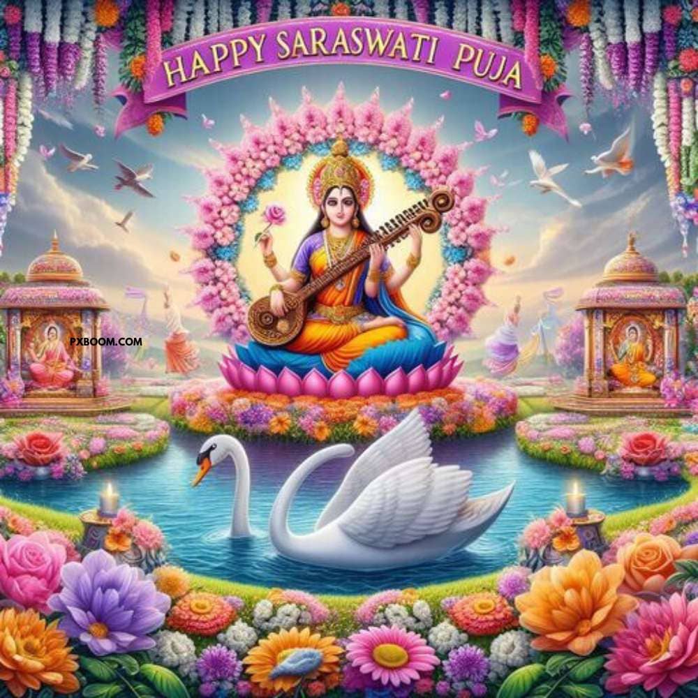 Happy Saraswati Puja Banner Poster Free Download 8 Happy Saraswati Puja