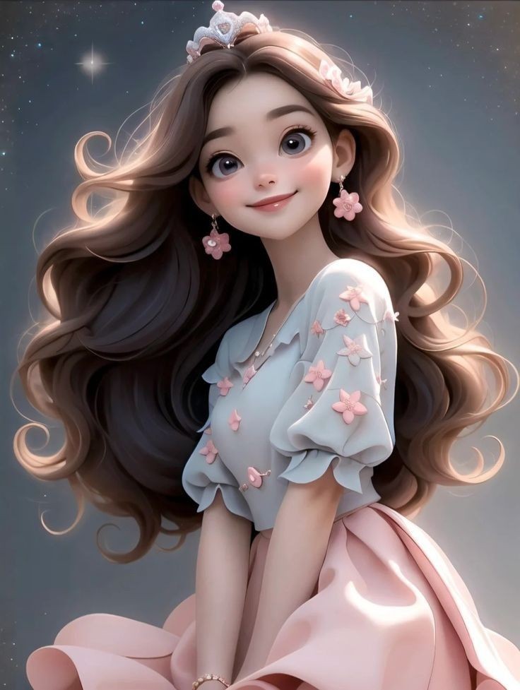 Happy Girl Cartoon Dp