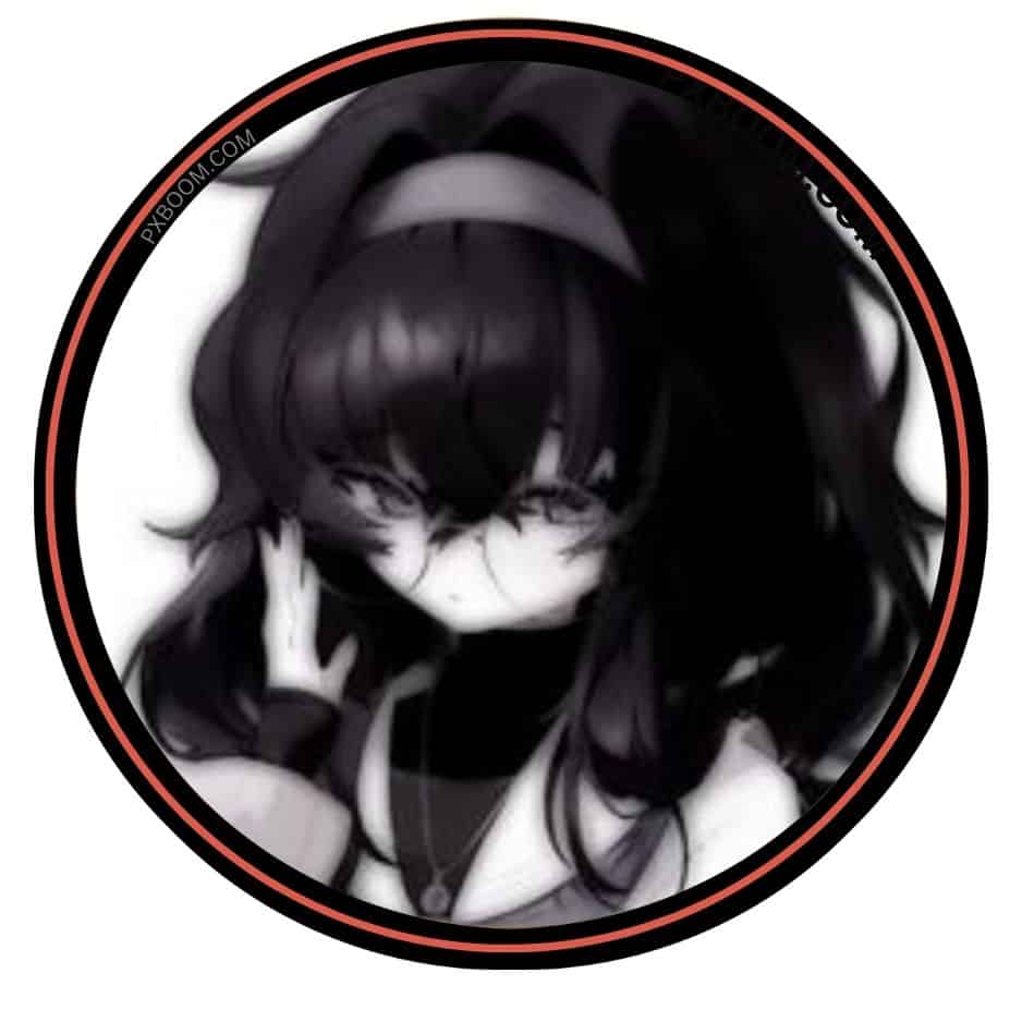anime girl pfp black and white 1024x1024 1 Black and White Anime Pfp
