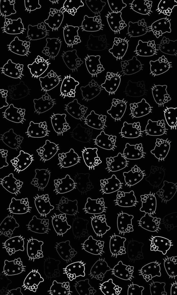 black hello kitty wallpaper 614x1024 1 Hello Kitty wallpaper