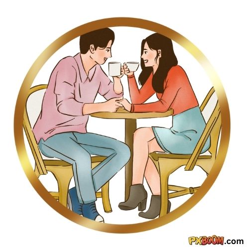 couple love dp coffee pic