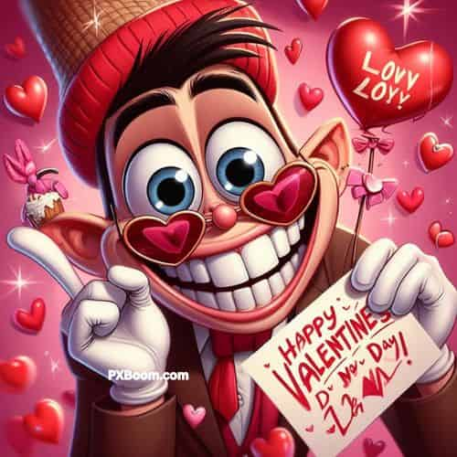 funny happy valentines day goofy pic