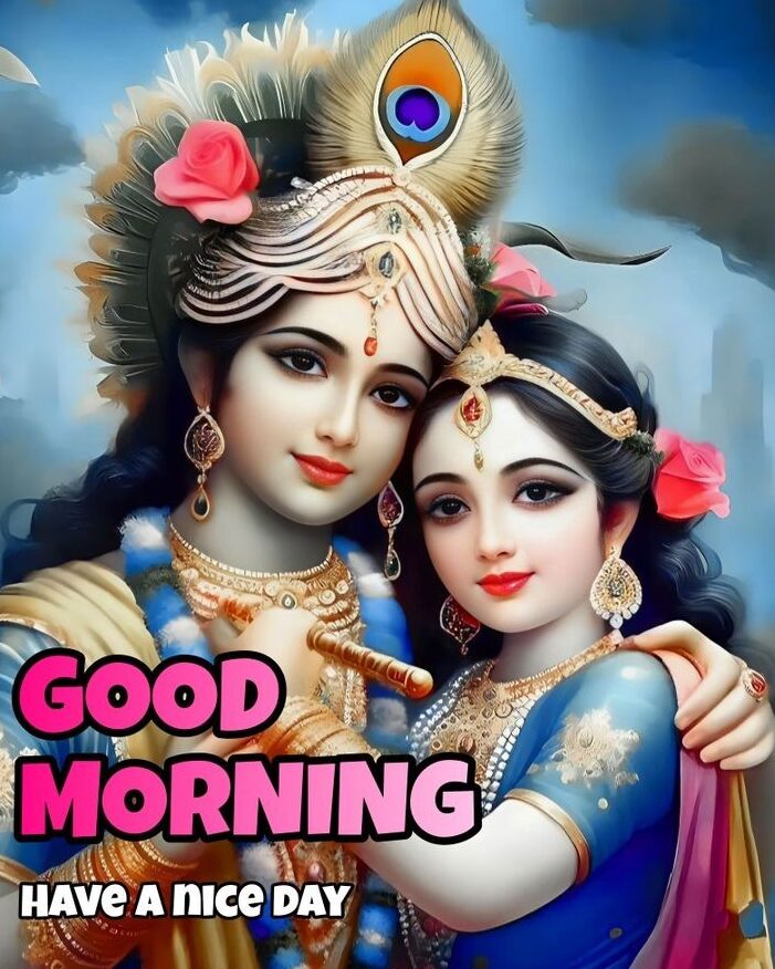 good morning wishes with radha krishna images edited 1 Radha Krishna Good Morning