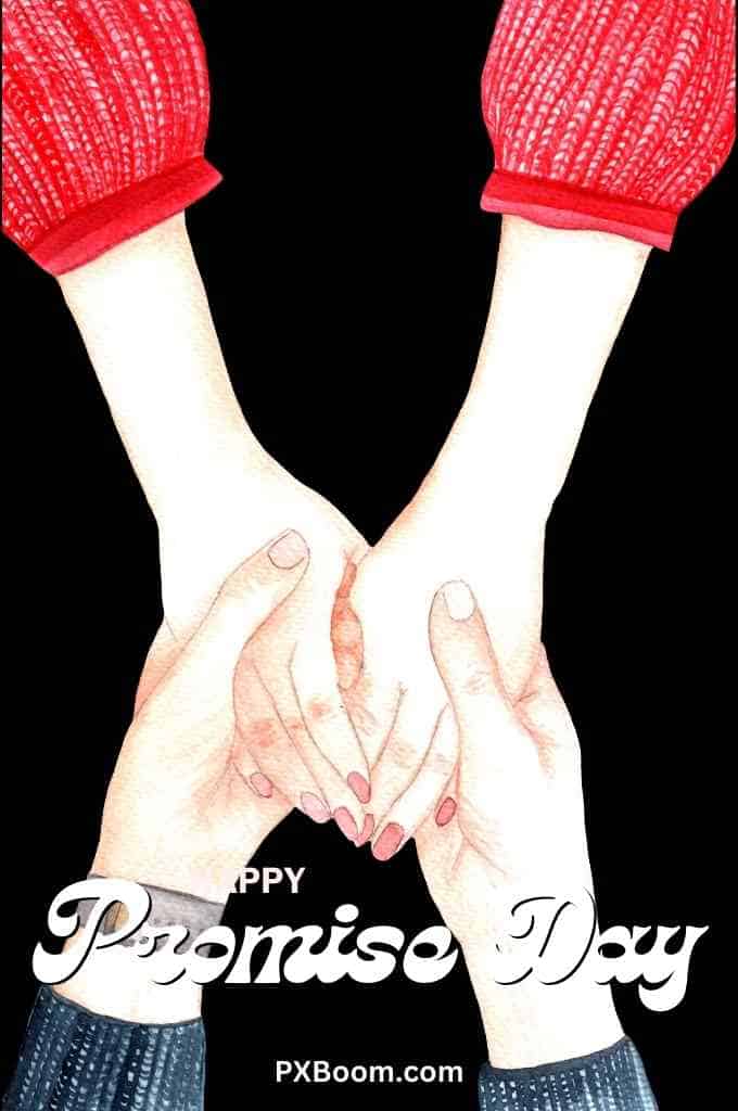 happy promise day holding hand image