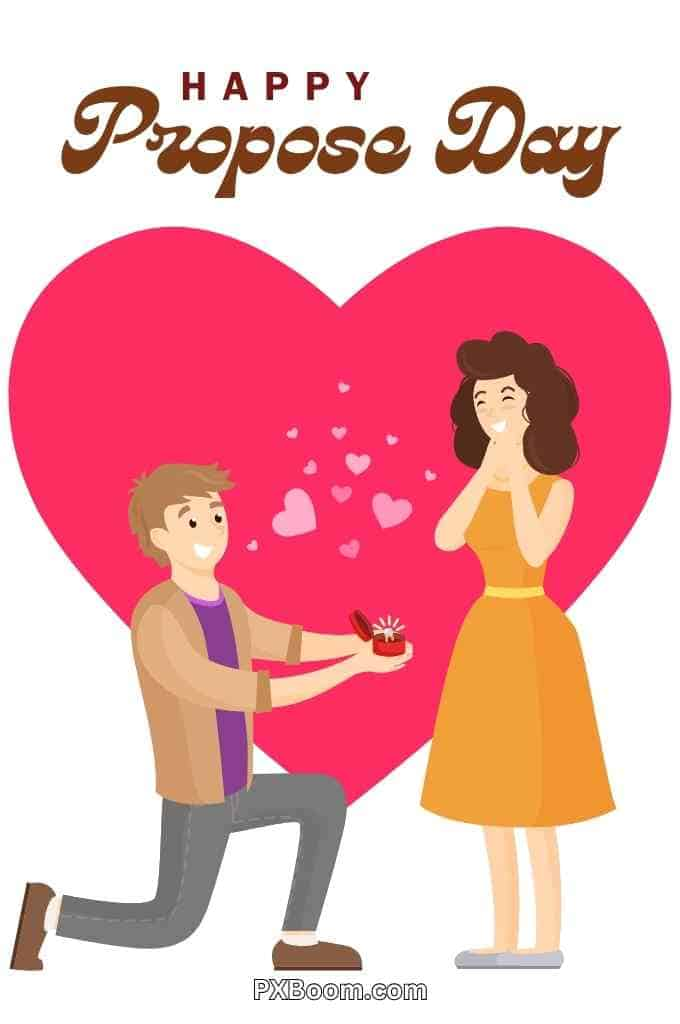 happy propose day heart image