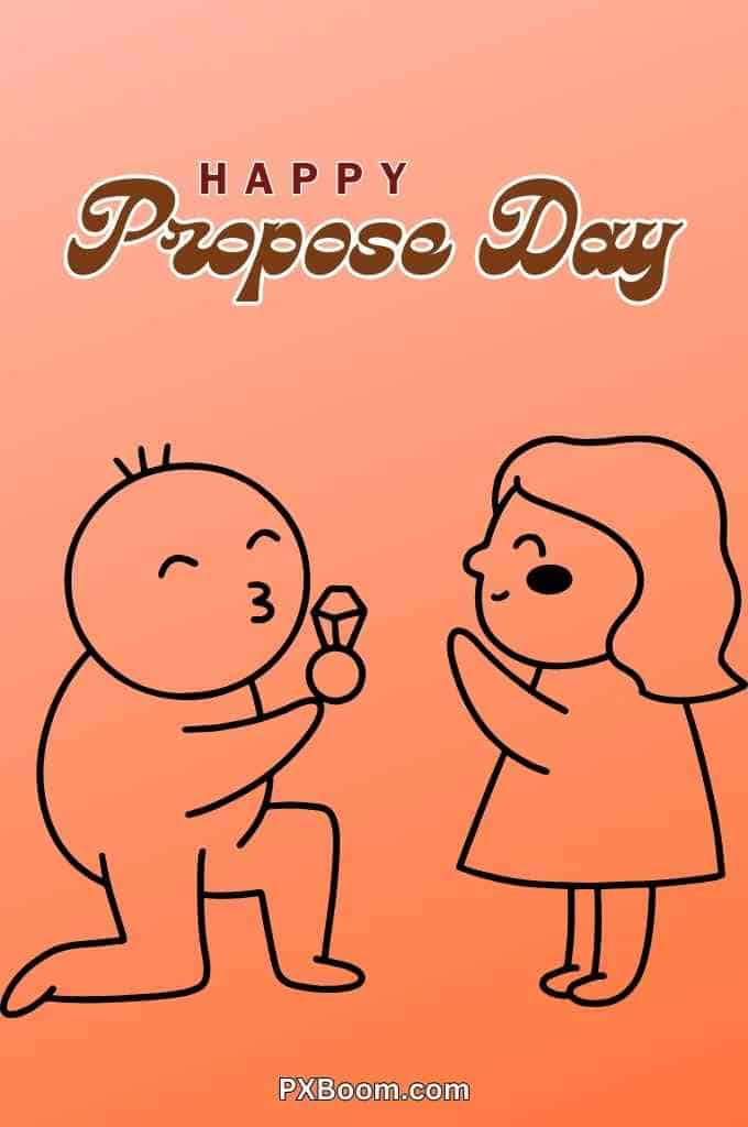 happy propose day sketch