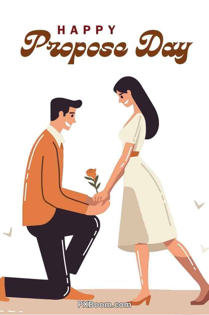 happy propose day cartoon image