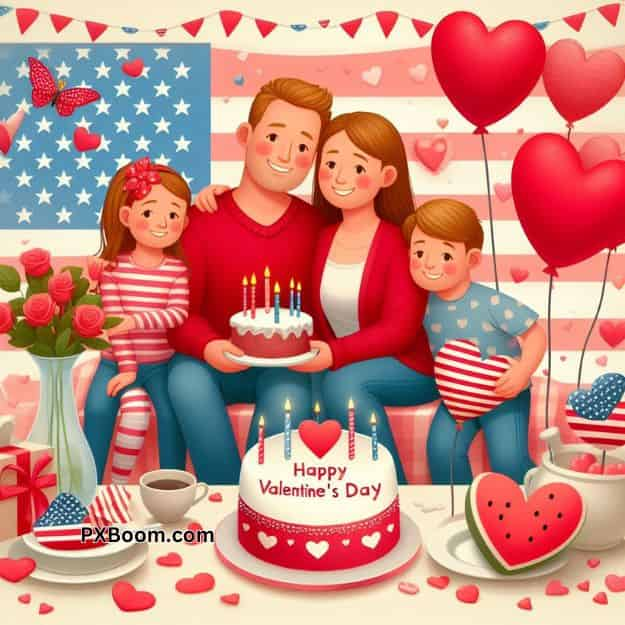 happy valentine's day american family message