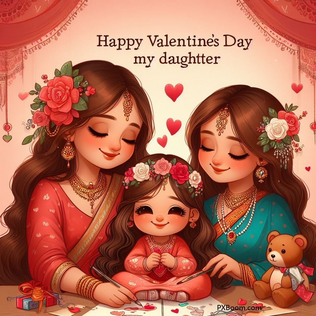 happy valentine's day daughter Indian parents