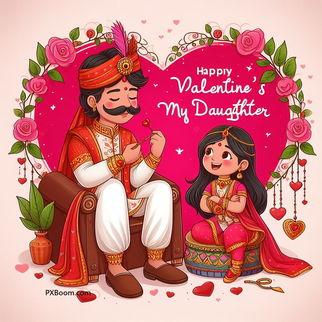 happy valentine's day daughter Indian