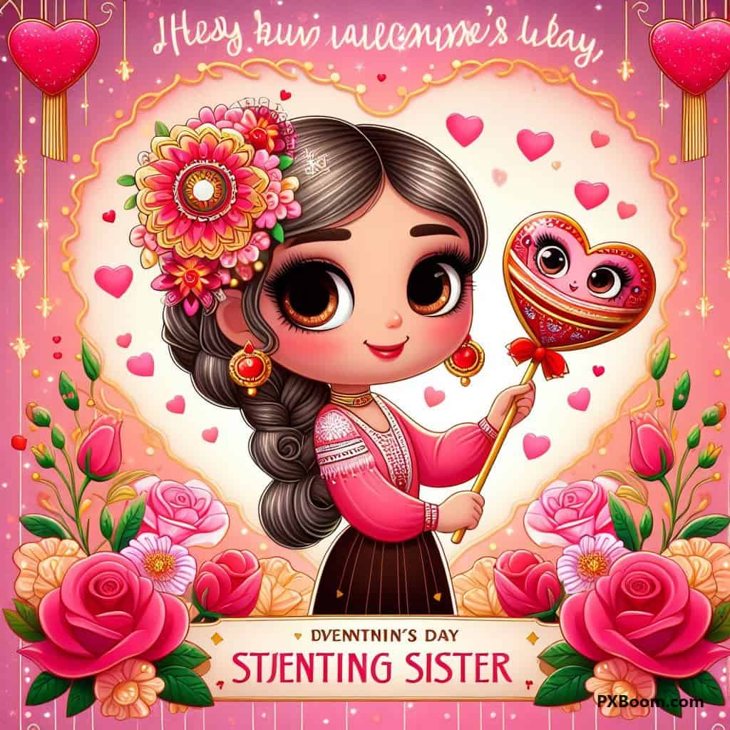 happy valentine's day sister best image