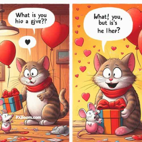 happy valentines day funny cat