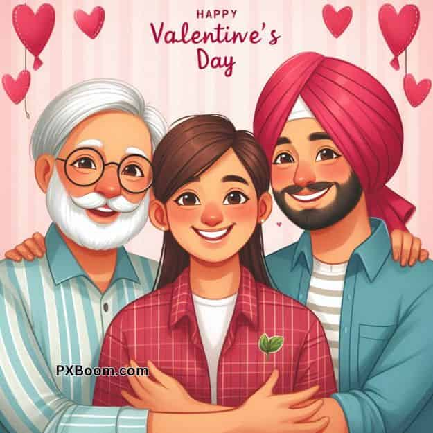 happy valentine's day india family picture