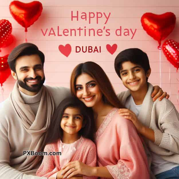 happy valentine's day dubai family celebrate image