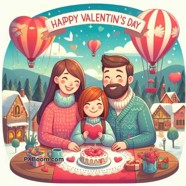 happy valentine's day family holidays image