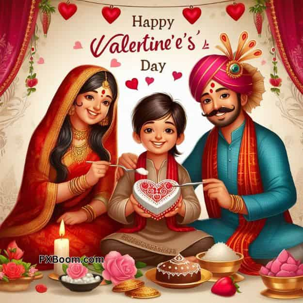 happy valentine's day india family image