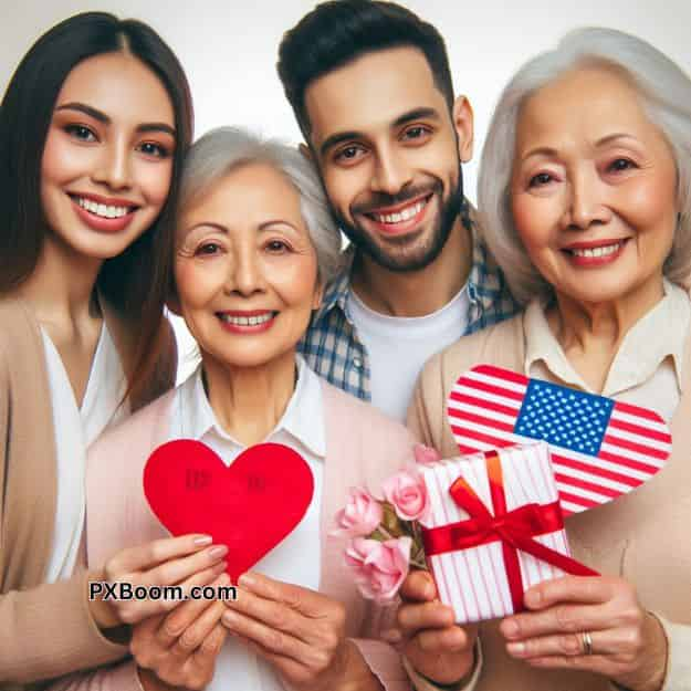 happy valentine's day american family image