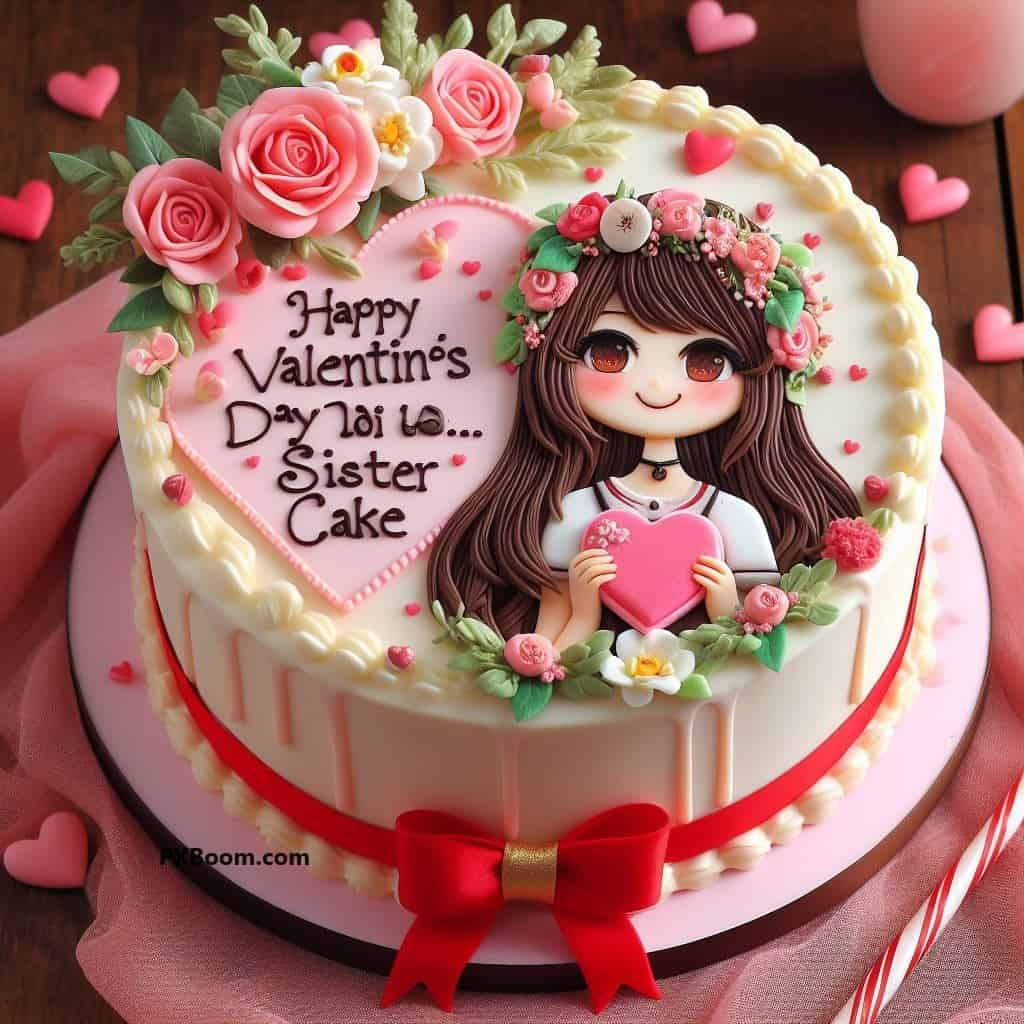 happy valentine's day to my sister cake