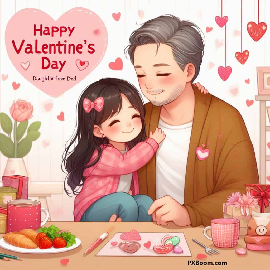 happy valentine's day to daughter image