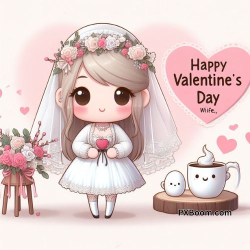 happy valentine's day for cute wife