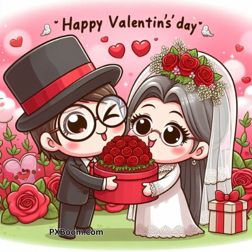 happy valentine's day wife cartoon image