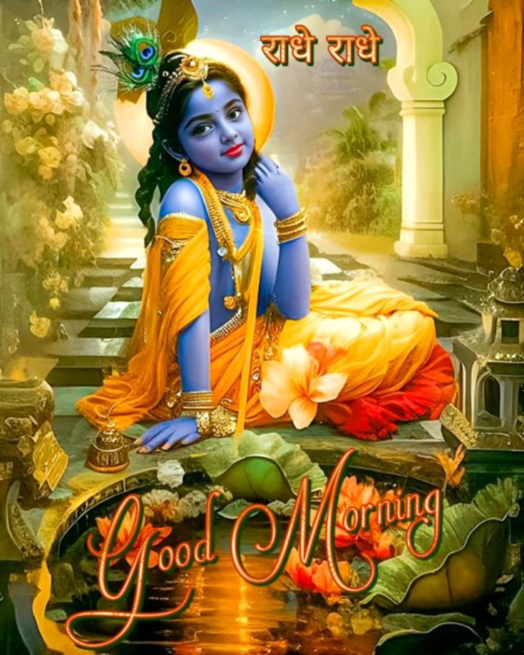 krishna radha good morning image Radha Krishna Good Morning