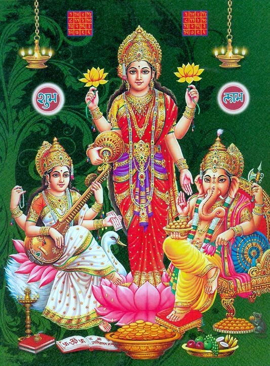 laxmi ganesh saraswati photo frame Laxmi Ganesh Saraswati