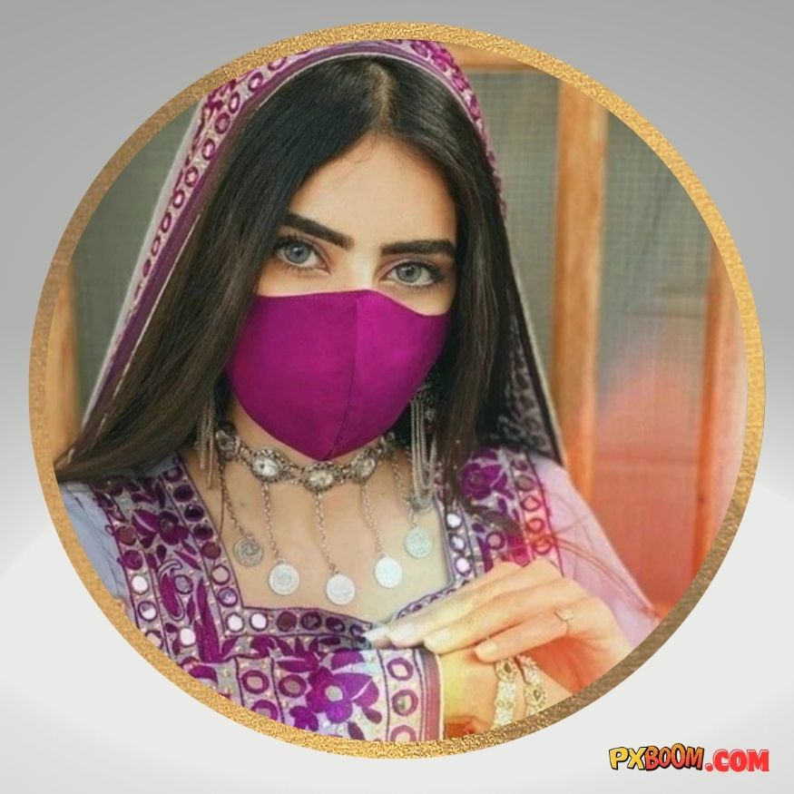 mask girl pic dp