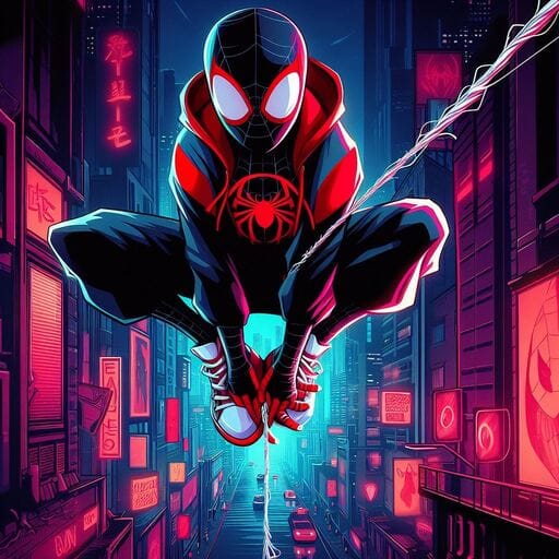 miles morales background Cyberpunk wallpaper