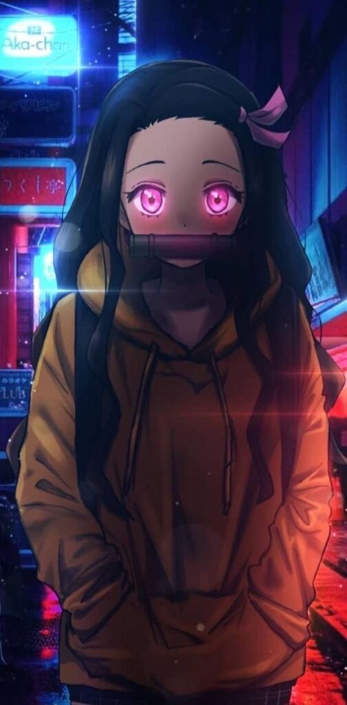 nezuko wallpaper 4 Cyberpunk wallpaper