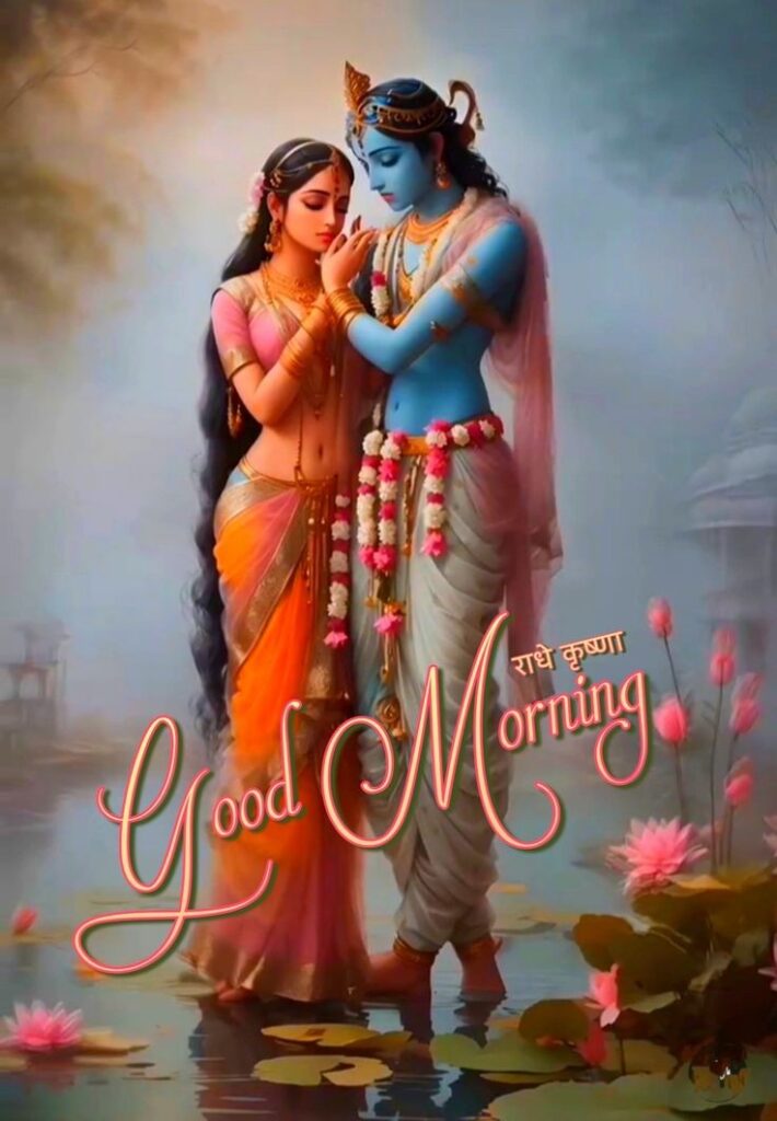 radha krishna good morning gif images 710x1024 1 Radha Krishna Good Morning