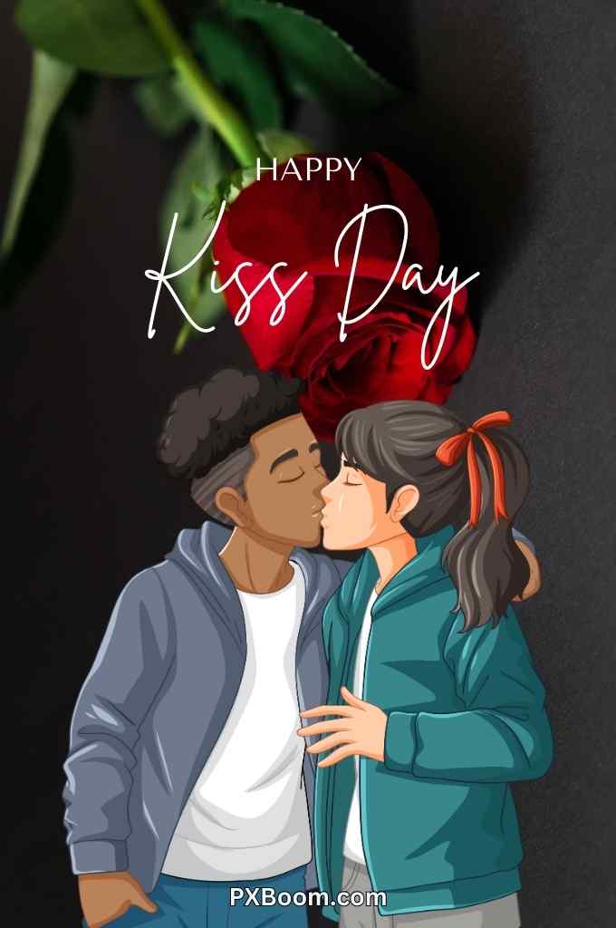 romantic moment kiss day