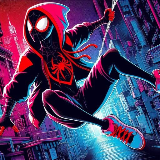 wallpaper spiderman miles morales 1 Cyberpunk wallpaper