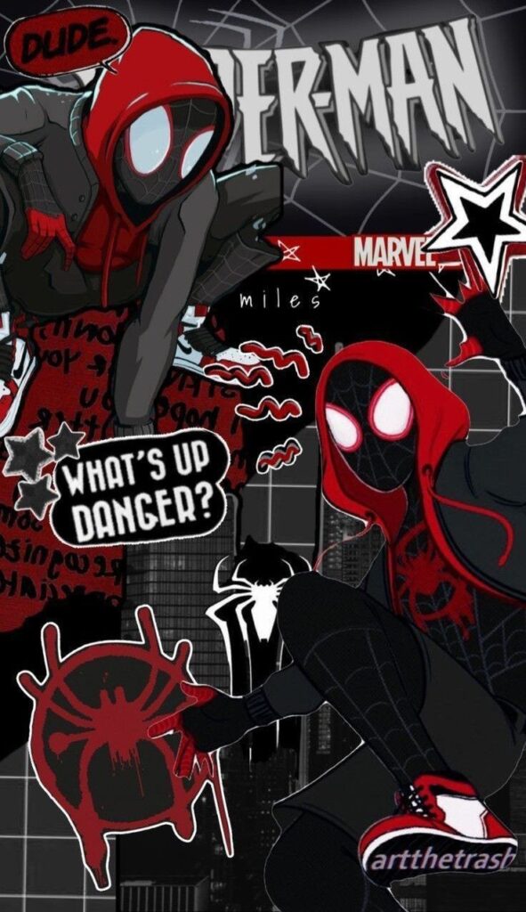 wallpaper spiderman miles morales Cyberpunk wallpaper