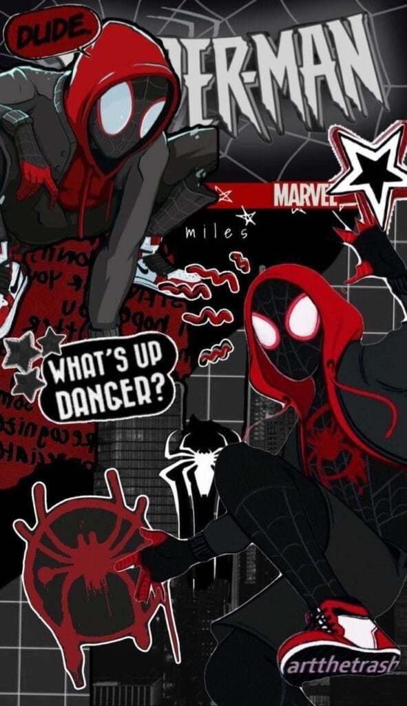 wallpaper spiderman miles morales Cyberpunk wallpaper