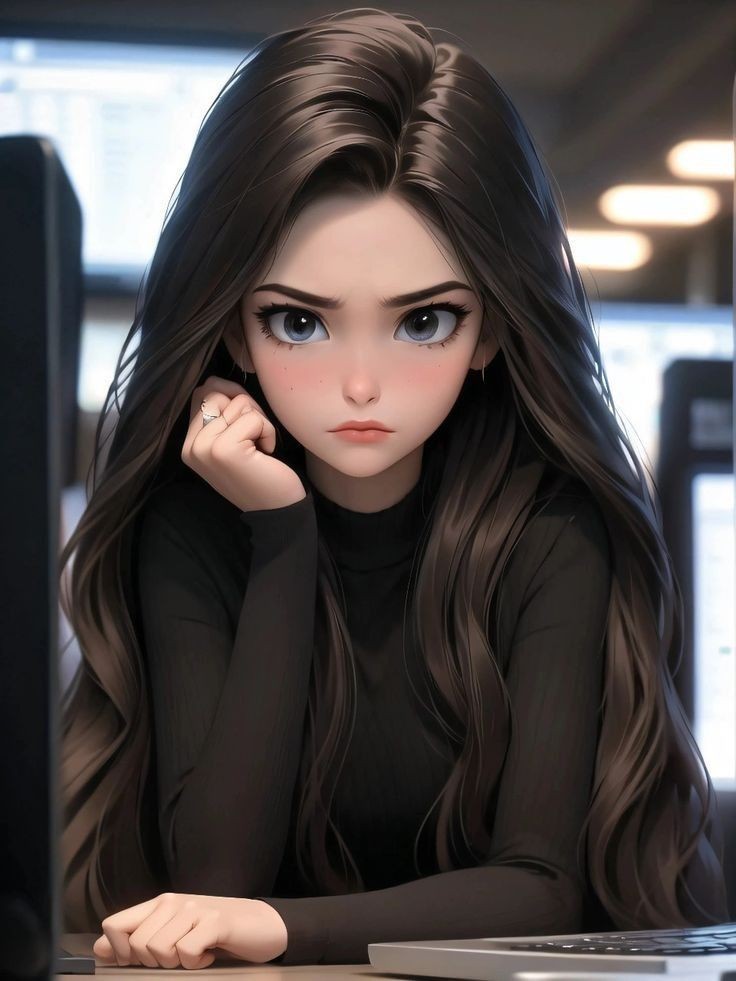 Stylish Cartoon Girl Dp