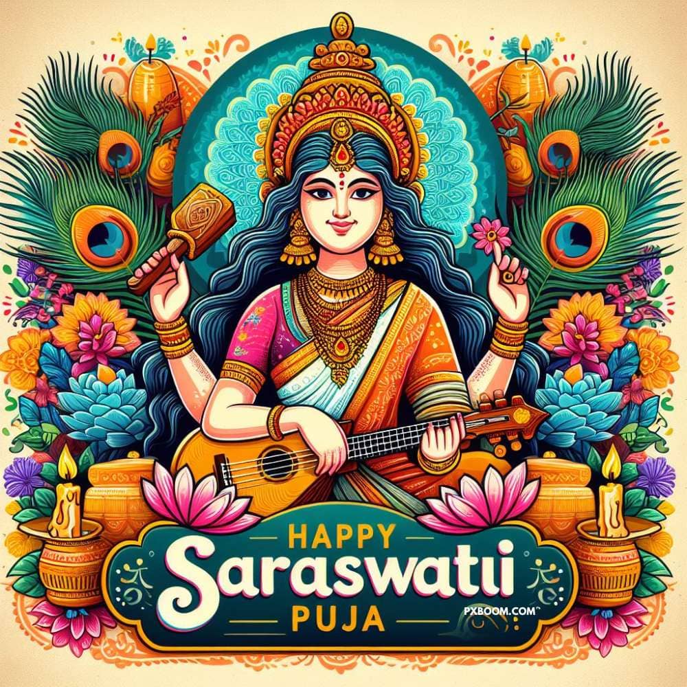 सरस्वती पूजा की हार्दिक शुभकामनाये 8 Happy Saraswati Puja