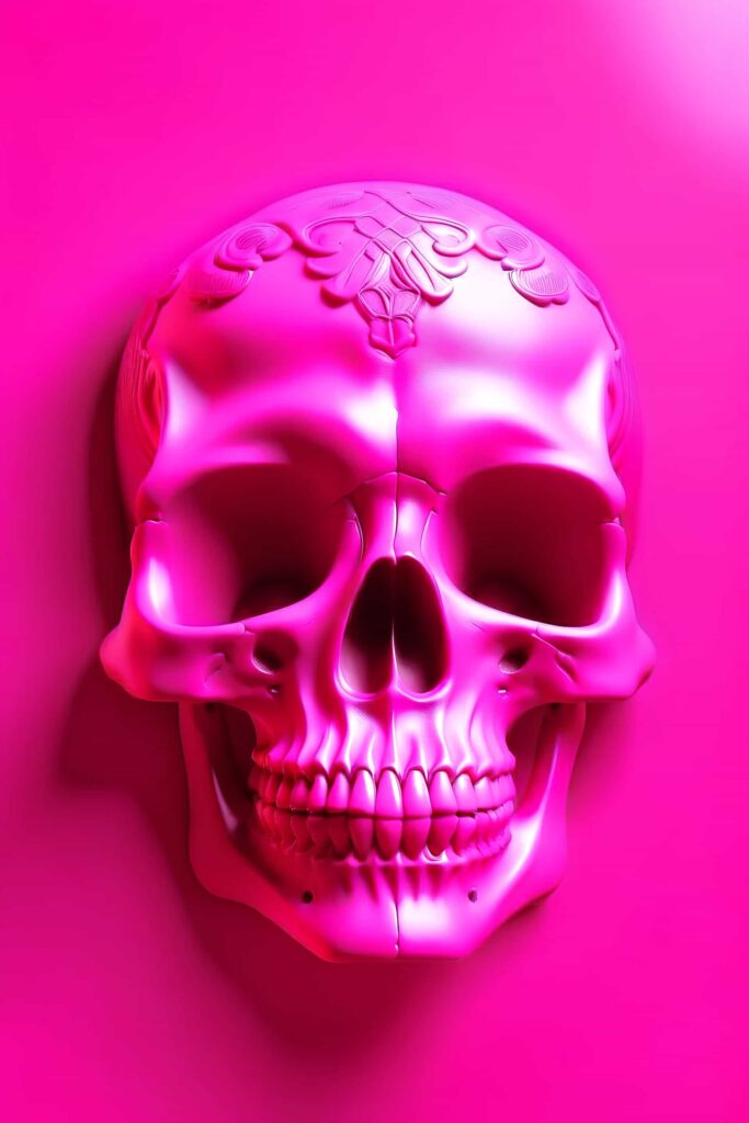 9767128 full rubber pastel pink skull Cyberpunk wallpaper