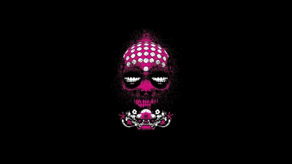 9767132 pink skull wallpaper Cyberpunk wallpaper